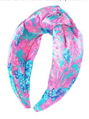 NWT Lilly Pulitzer Wide Knotted Headband in Splendor in the Sand